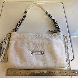 Danier white soft leather wristlet.
